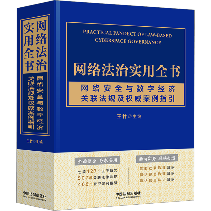 网络法治实用全书 网络安全与数字经济关联法规及权威案例指引 王竹 编 行政法社科 新华书店正版图书籍 中国法制出版社