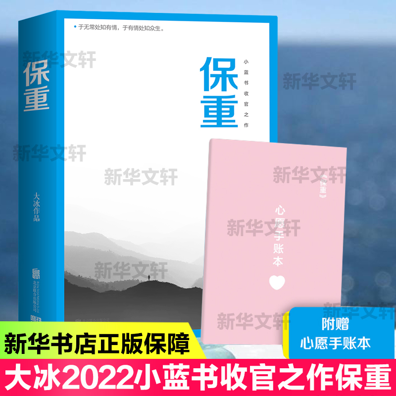 大冰新书 保重 大冰2022小蓝书收官之作保重磅首发 乖摸摸头啊2.0阿弥陀佛么么哒你坏我不小孩好吗好的大冰书