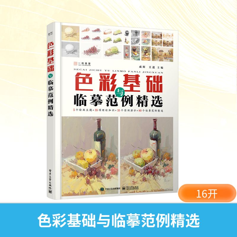 色彩基础与临摹范例精选 成辉,王进 编 绘画（新）艺术 新华书店正版图书籍 电子工业出版社