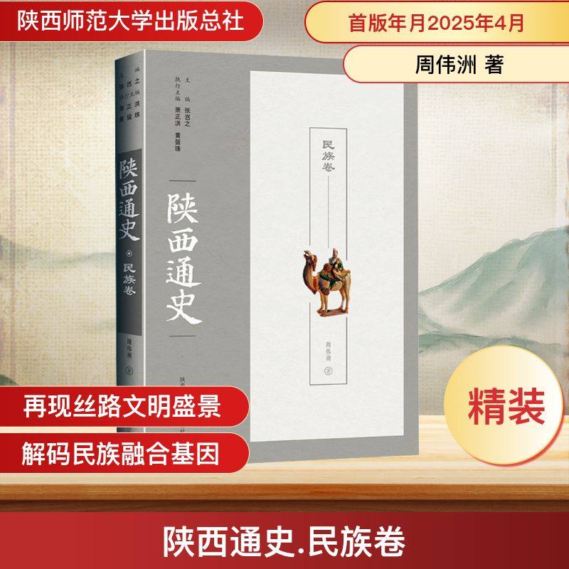 陕西通史 民族卷 周伟洲 著 张岂之;萧正洪,黄留珠 编 地方史志/民族史志社科 新华书店正版图书籍 陕西师范大学出版总社有限公司