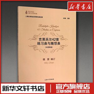 克莱采尔42首练习曲与随想曲(中提琴版) 魏震,王勇 编 音乐（新）艺术 新华书店正版图书籍 上海大学出版社