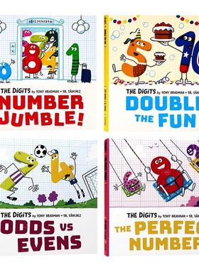 THE DIGITS: …… 4 VOLUME SET Tony Bradman 著 儿童读物原版书外版书 新华书店正版图书籍 FOREIGN PUBLISHER