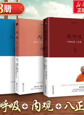 【3册】观呼吸+内观+八正道佛法修行知识人生哲学 感受修行之美 海南出版社 佛学入门初学者书籍正版书籍 新华书店畅销书