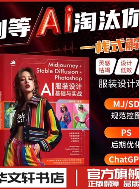 MIDJOURNEY+STABLE DIFFUSION+PHOTOSHOP AI服装设计基础与实战 林严峻 编著 编 设计艺术 新华书店正版图书籍 人民邮电出版社