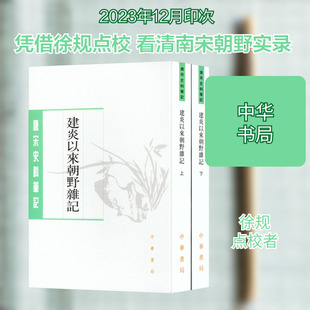 建炎以来朝野杂记(全2册) [宋]李心传,徐规 隋唐五代十国文学 新华书店正版图书籍 中华书局