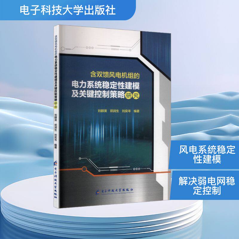 含双馈风电机组的电力系统稳定性建模及关键控制策略研究 刘群英,郑润生,刘奕岑 编著 编 电工技术/家电维修专业科技