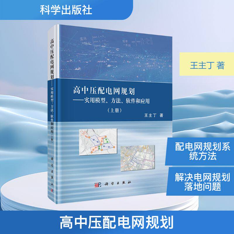 高中压配电网规划——实用模型、方法、软件和应用(上册) 王主丁 著 电子电路专业科技 新华书店正版图书籍 科学出版社