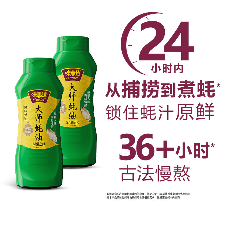味事达大师蚝油挤挤装550g*2烧烤火锅调料炒菜提鲜调味腌肉拌菜