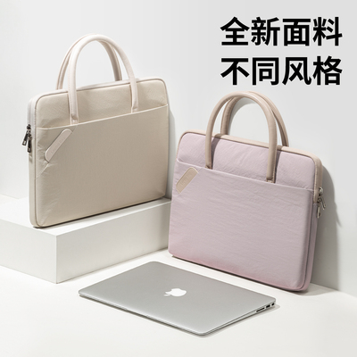 适用华为matebookxpro电脑包matebook14s手提13寸荣耀16笔记本d15.6女士男通勤简约苹果macbookairM3联想小新