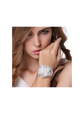 开口民族风原创银手镯送女妈妈