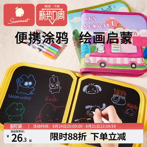 科巢一擦即净涂鸦小黑板涂色