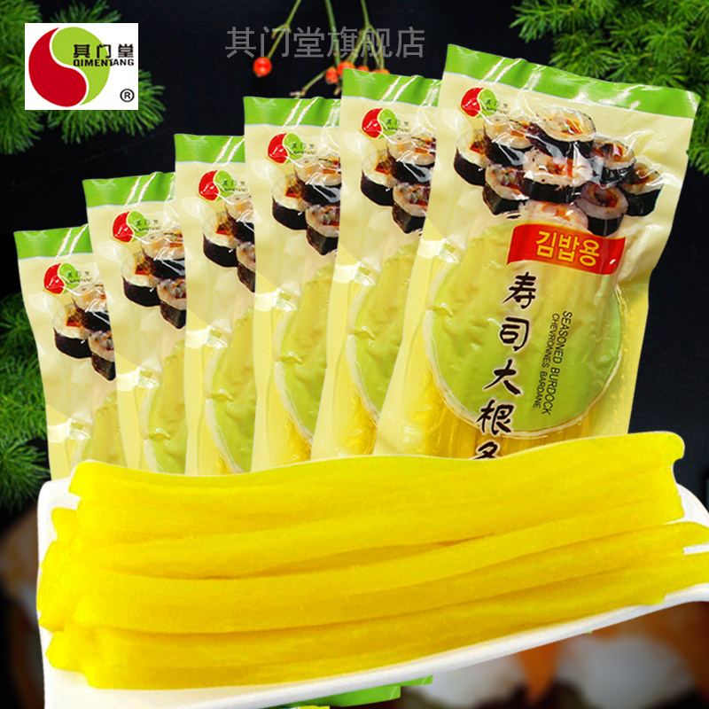 其门堂寿司大根条酸甜萝卜条日式金大根紫菜包饭寿司材料400g*6袋