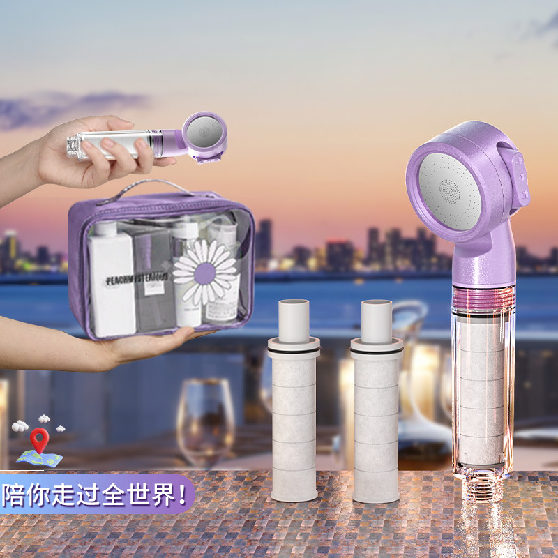 英国增压过滤花洒喷头除氯美肤净化过滤器旅行家用热水器增压淋浴