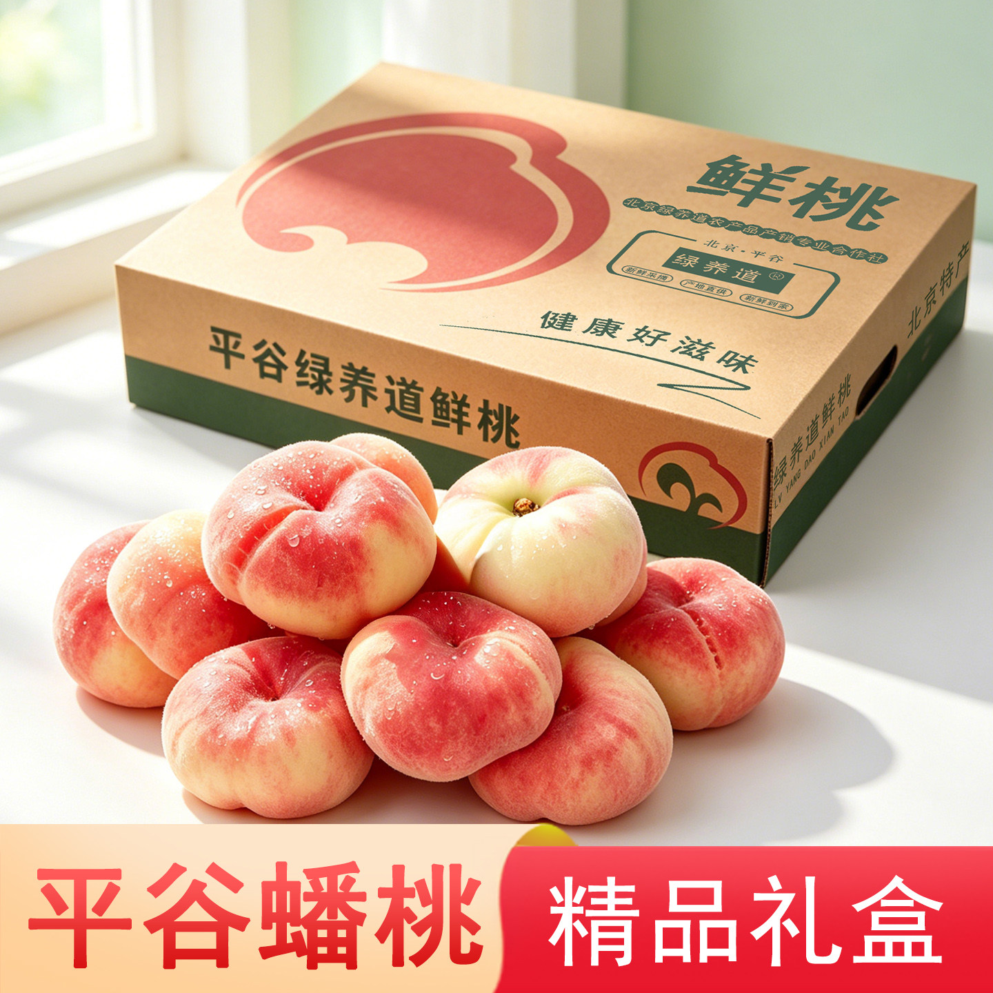 【顺丰】北京平谷蟠精品礼盒装 水蜜桃子新鲜水果