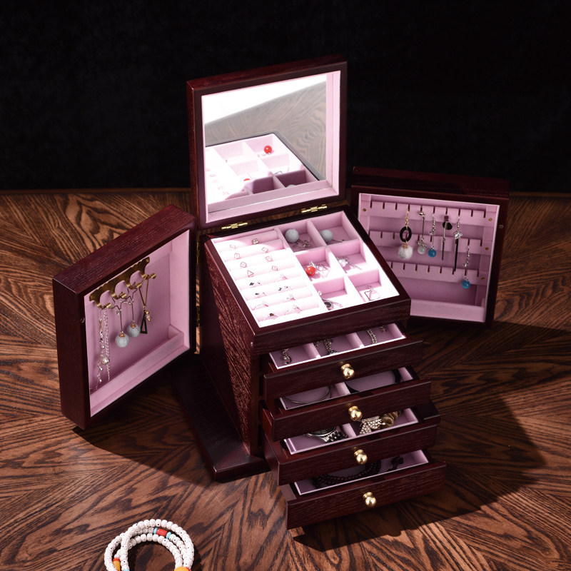 木质首饰盒欧式多层大容量珠宝手饰收纳盒公主饰品盒结婚生日礼物在类目 饰品/流行首饰/时尚饰品新, 首饰收纳, 首饰盒中 - 来自Buy2taobao.com提供专业的淘宝代购服务