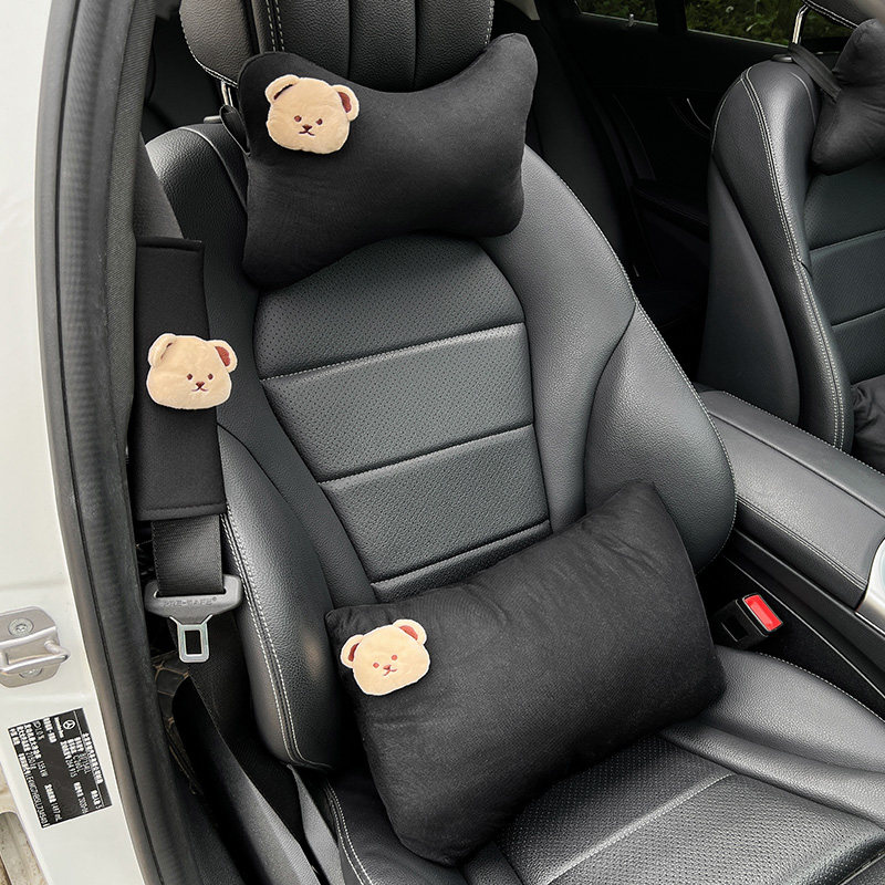 汽车头枕腰靠车用靠枕小熊车内饰用品车座椅一对可爱安全带护肩套,汽车用品/电子/清洗/改装,手刹套/档把套/套饰套装,淘宝优惠券,粉丝福利购,淘宝优惠卷