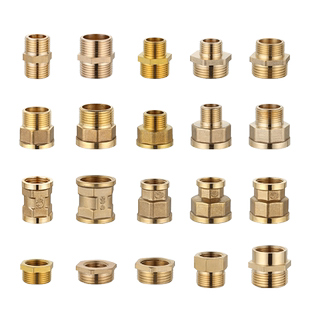 全铜加厚内外丝对丝接头1寸转4分6分变径异径转换直接配件大小头