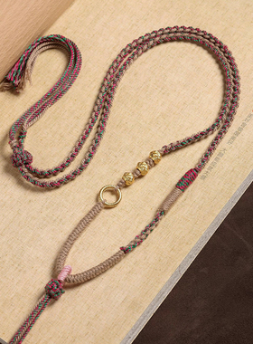 藏式吊坠绳民族风手搓棉线