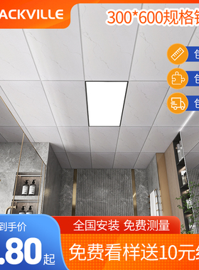 集成吊顶铝扣板300*600厨卫客厅餐厅白色天花板吊顶材料自装全套