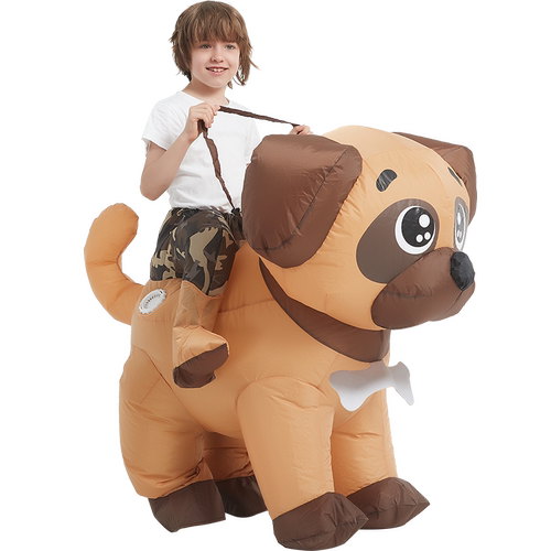 儿童节演出服装搞笑亲子卡通哈巴狗装扮玩偶道具小狗充气衣服儿童