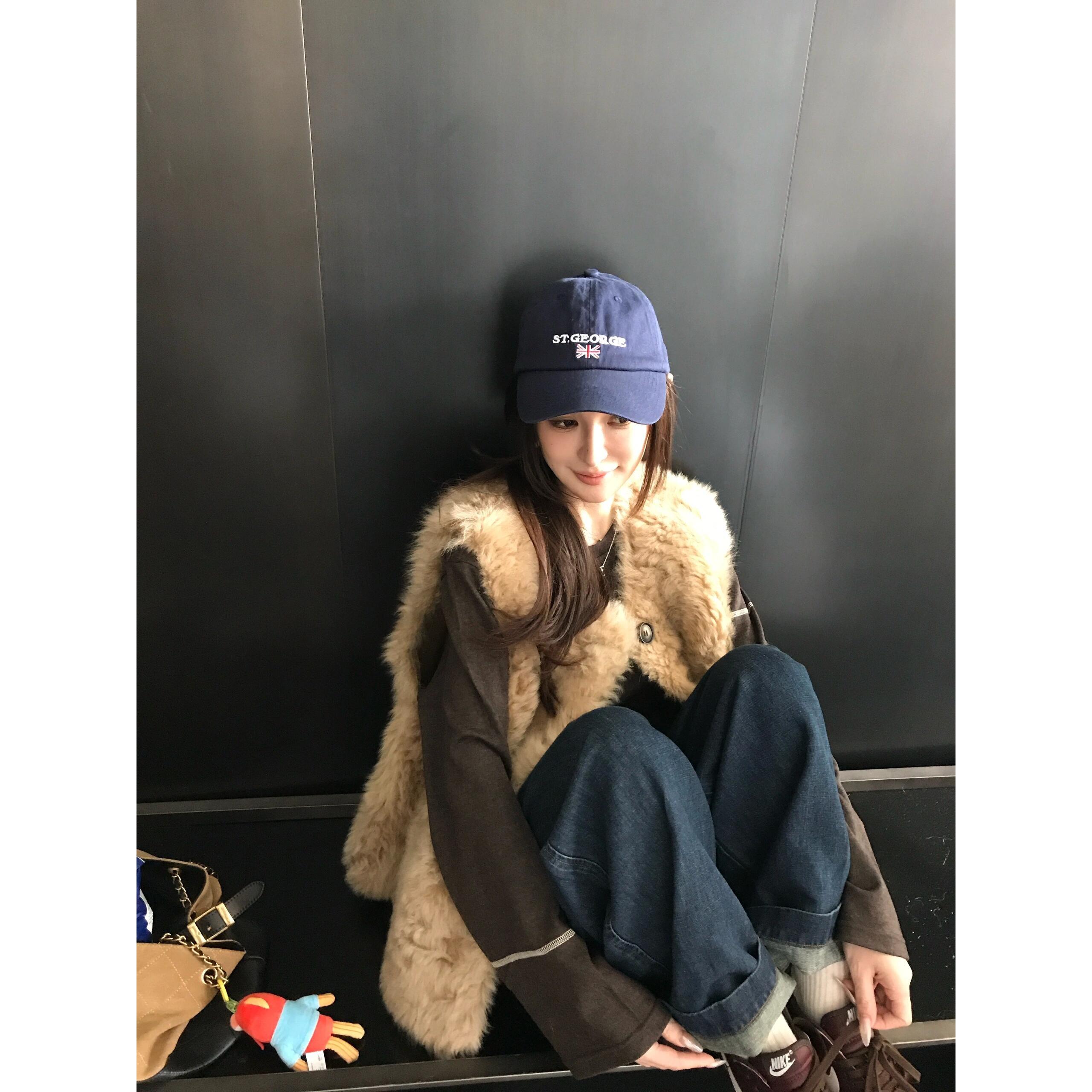 欧尼马甲”环保皮草皮毛一体百搭无袖马夹秋冬保暖毛毛马甲外套女