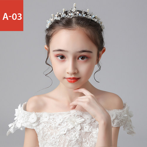 公主风生日钢琴王冠女童走秀发箍