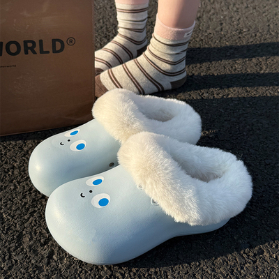 可爱卡通2025新款冬季防水棉拖鞋