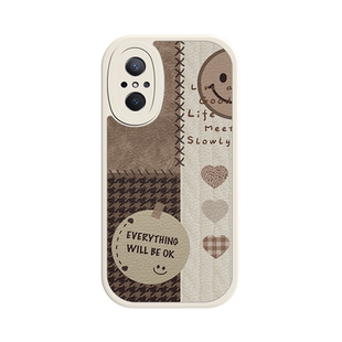 复古笑脸适用于华为nova9手机壳女nova10保护套新款nova9pro软硅胶nova9se小羊皮卡通全包防摔情侣可爱网红