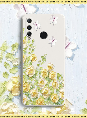 油画玫瑰适用华为nova4手机壳nova3保护套nove3i新款液态novo3e女款nova2s全包nova2plus防摔nova4e外壳