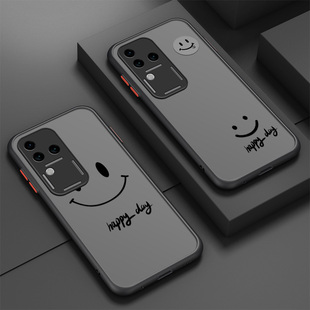 微笑适用vivos18手机壳新款s18pro保护套国风s18e磨砂肤感软边VIVO龙年全包镜头防摔男女情侣款秋冬外壳