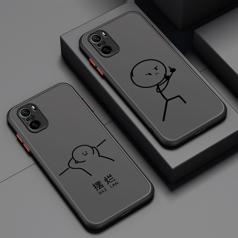 火柴人适用红米k40pro手机壳红米k40游戏增强版k40s保护套小米redmik40新款肤感女男个性创意卡通潮外壳