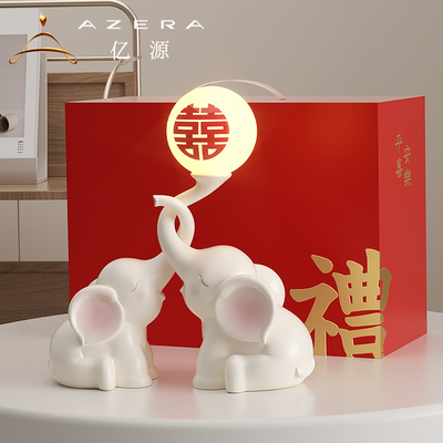 新婚礼物送新娘如意吉象摆件