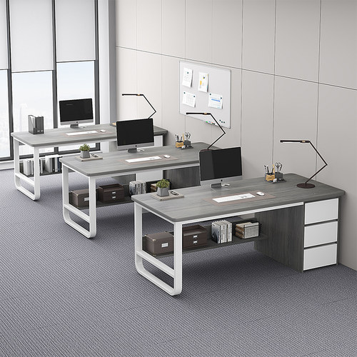 办公桌简约现代职员桌椅组合员工位办公室桌子家用卧室台式电脑桌