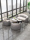 Приемная офиса продаж зона отдыха для переговоров с диваном и креслом офисная деловая приемная с комбинацией стола и стула для переговоров на три персоны mini 1