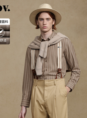 JDV男装春秋新品商场同款条纹正装衬衫长袖衬衣上衣WIF4315