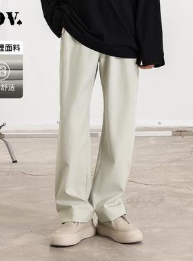 JDV男装2025商场同款秋季新款砾石色直筒宽松休闲裤子长裤