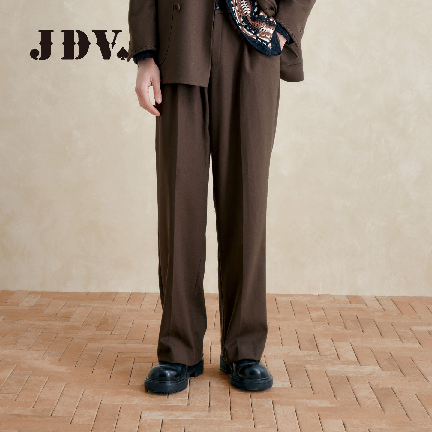 JDV商场同款老钱风直筒休闲裤男士2026秋垂感通勤松弛西裤WPLAW61