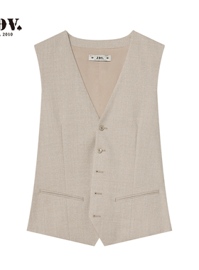 JDV男装春秋季商务正装西装马甲商场同款卡其色西服马夹WFV5004