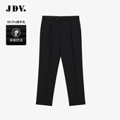 黑色男士 商场同款 西裤 直筒裤 WPF4016 JDV男装 子翻边长裤 春秋新品