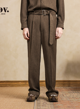JDV男装商场同款休闲裤2025秋季新品高弹特种纱宽松直筒裤WPL50S4