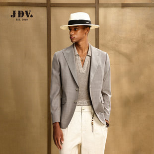 质感西装 新款 外套SMMAM00 绵羊毛休闲西服2026年春季 JDV商场同款