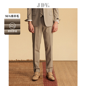 卡其色修身 商场同款 直筒裤 西裤 DSPF4001 JDV男装 长裤 春秋新品
