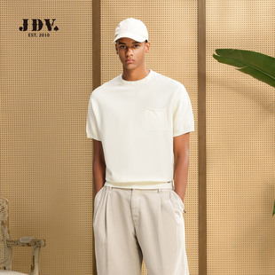 JDV商场同款莱赛尔短袖T恤2026春季新品宽松休闲简约男装SKSA220