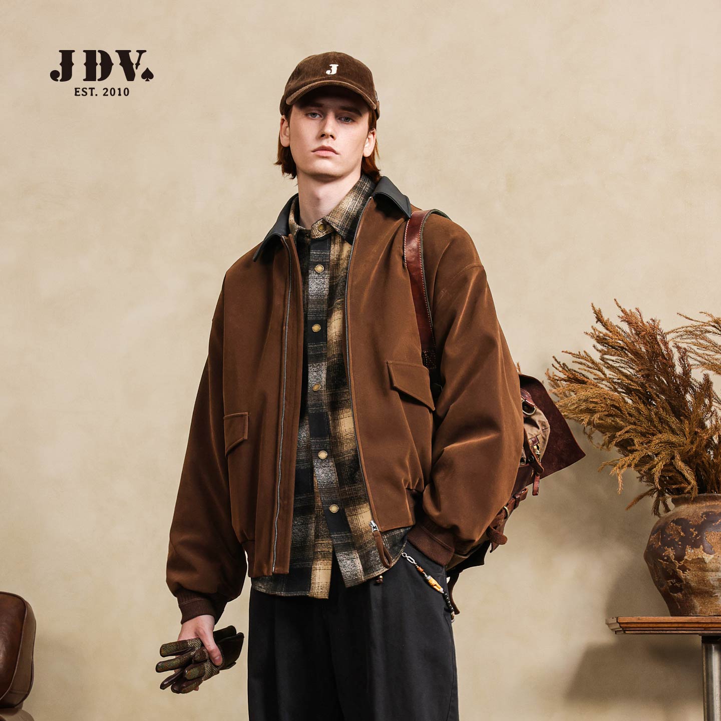 JDV商场同款夹克羽绒服2025年冬季新款保暖白鸭绒轻薄羽绒外套男