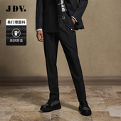 商场同款 直筒长裤 深灰色条纹男士 修身 WPF4018 西裤 JDV春秋新品