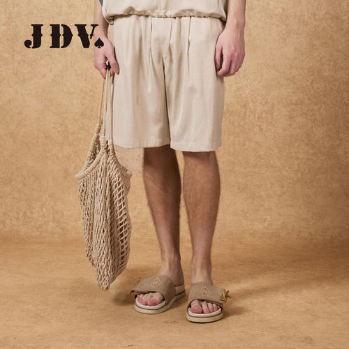 JDV夏季透气舒适贝壳绣五分裤
