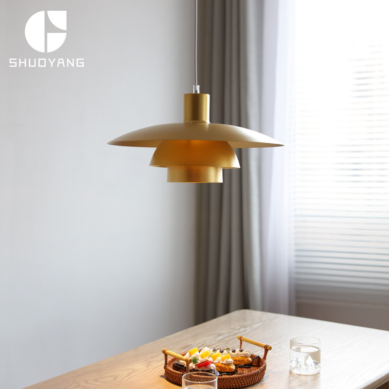 丹麦设计师吊灯ph3金色吧台餐厅饭厅岛台咖啡厅书房工作台创意灯