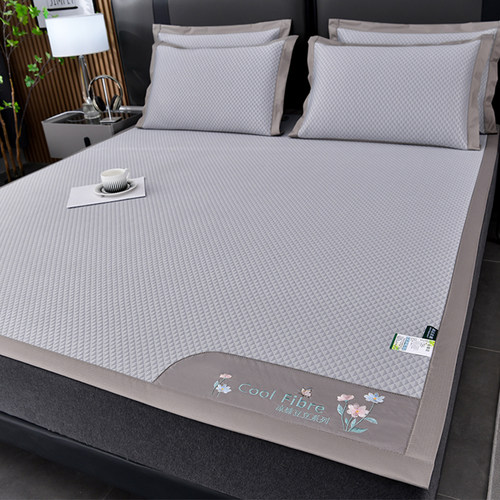 高端凉感冰豆豆按摩凉席三件套夏天冰丝床席可折叠水洗空调软席子