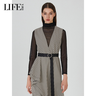 百搭内搭针织上衣女 新款 LIFE·IDEA秋季 肌理感高领打底小衫