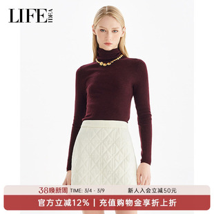 莱芙&middot;艾迪儿温暖百搭羊毛针织衫秋季新款优雅时尚上衣